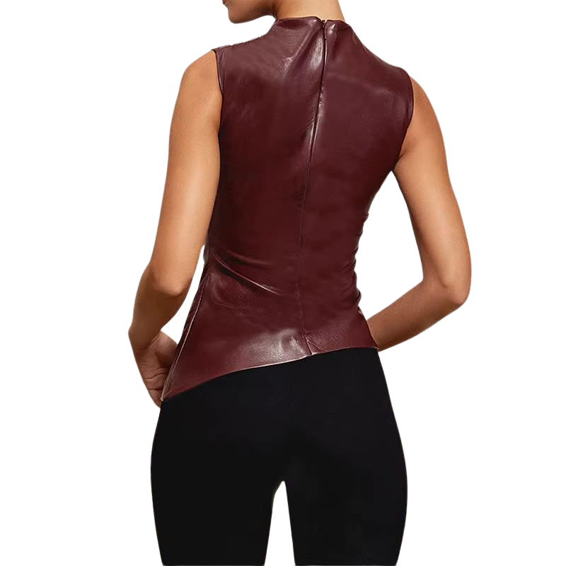 Top vintage rouge bordeaux