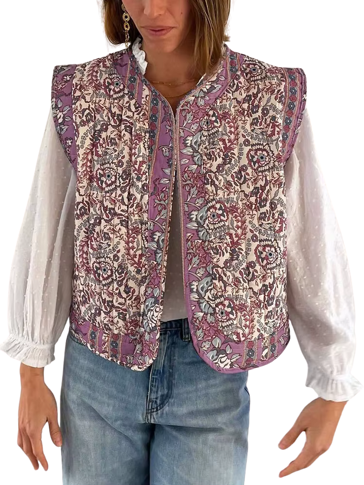 Veste sans manche rose