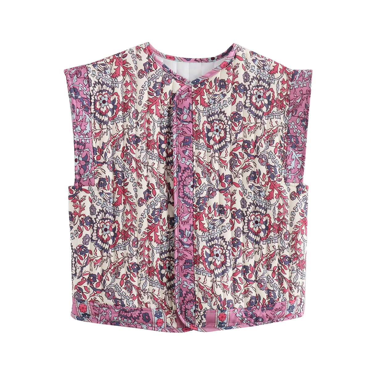 Veste sans manche rose