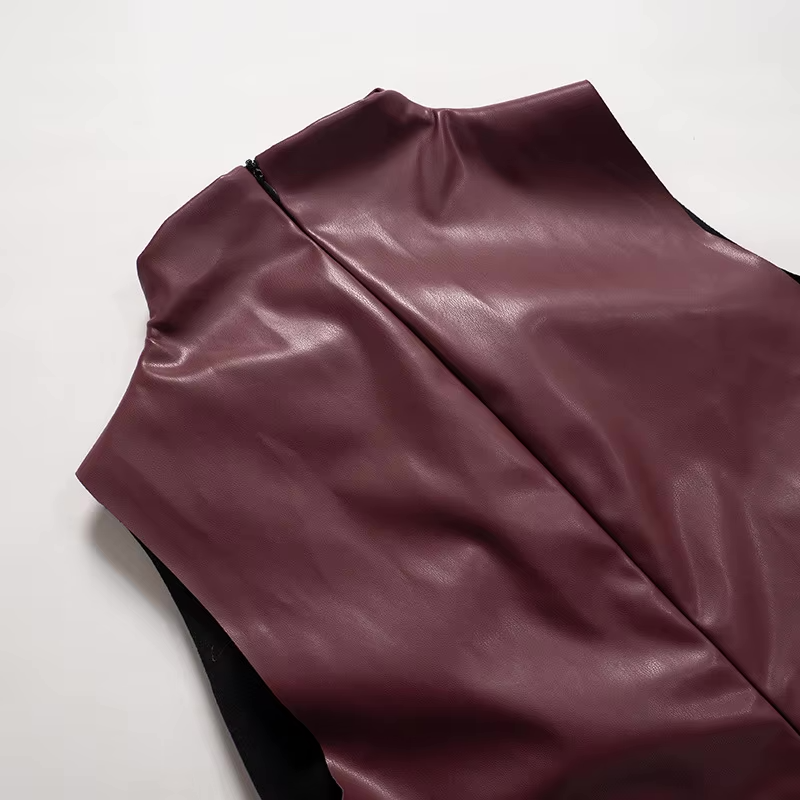 Top vintage rouge bordeaux