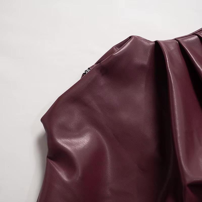 Top vintage rouge bordeaux
