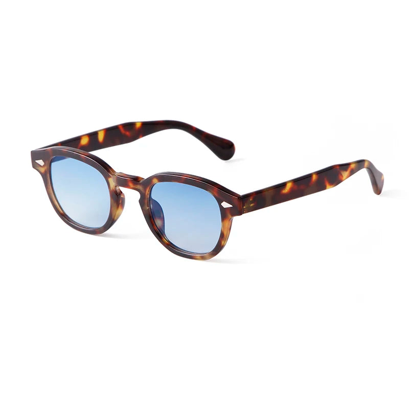 Lunette de soleil leopard bleu