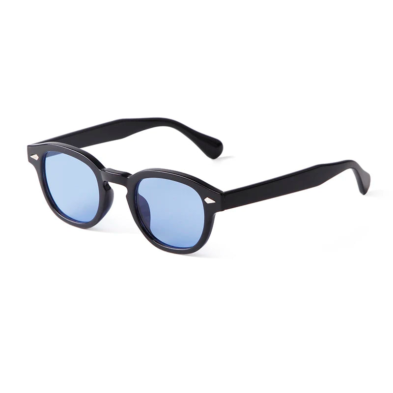 Lunette de soleil bleu