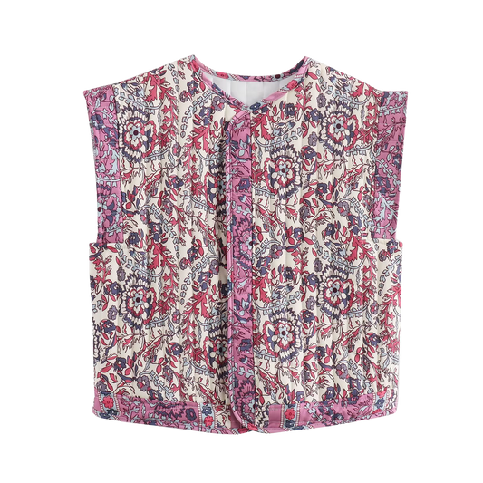Veste sans manche rose