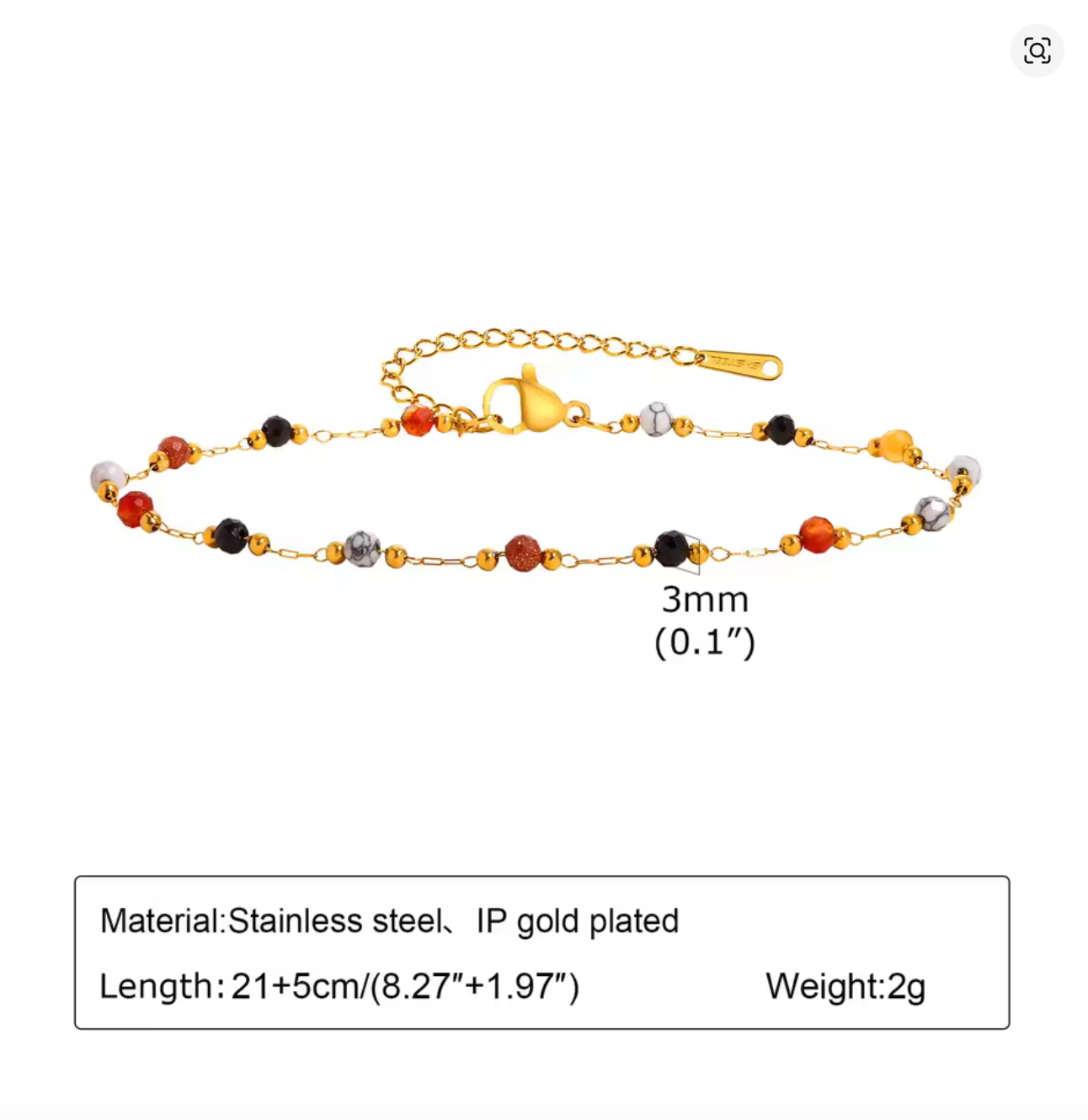 Bracelet de cheville