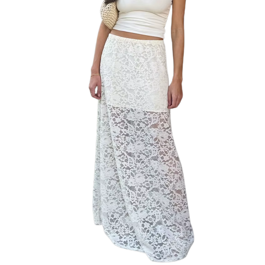 jupe dentelle blanche