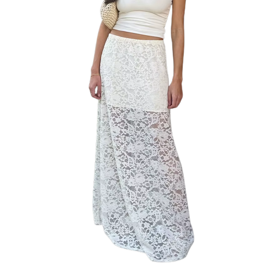 jupe dentelle blanche